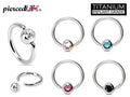 Titanium Nose Ring: Captive Bead Hoop - Septum, Lip, Eyebrow Piercing