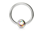 Titanium Nose Ring: Captive Bead Hoop - Septum, Lip, Eyebrow Piercing