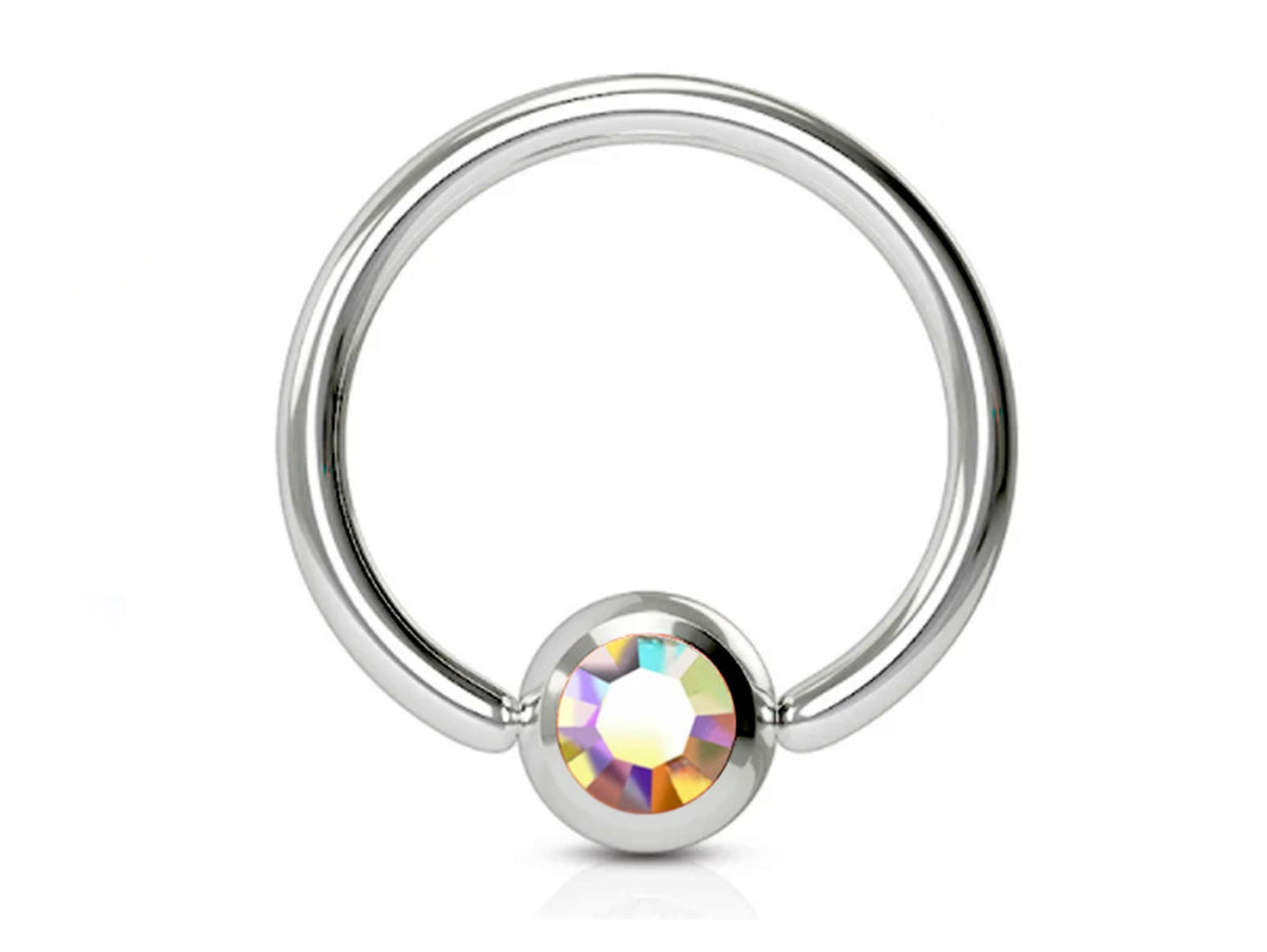 Titanium Nose Ring: Captive Bead Hoop - Septum, Lip, Eyebrow Piercing