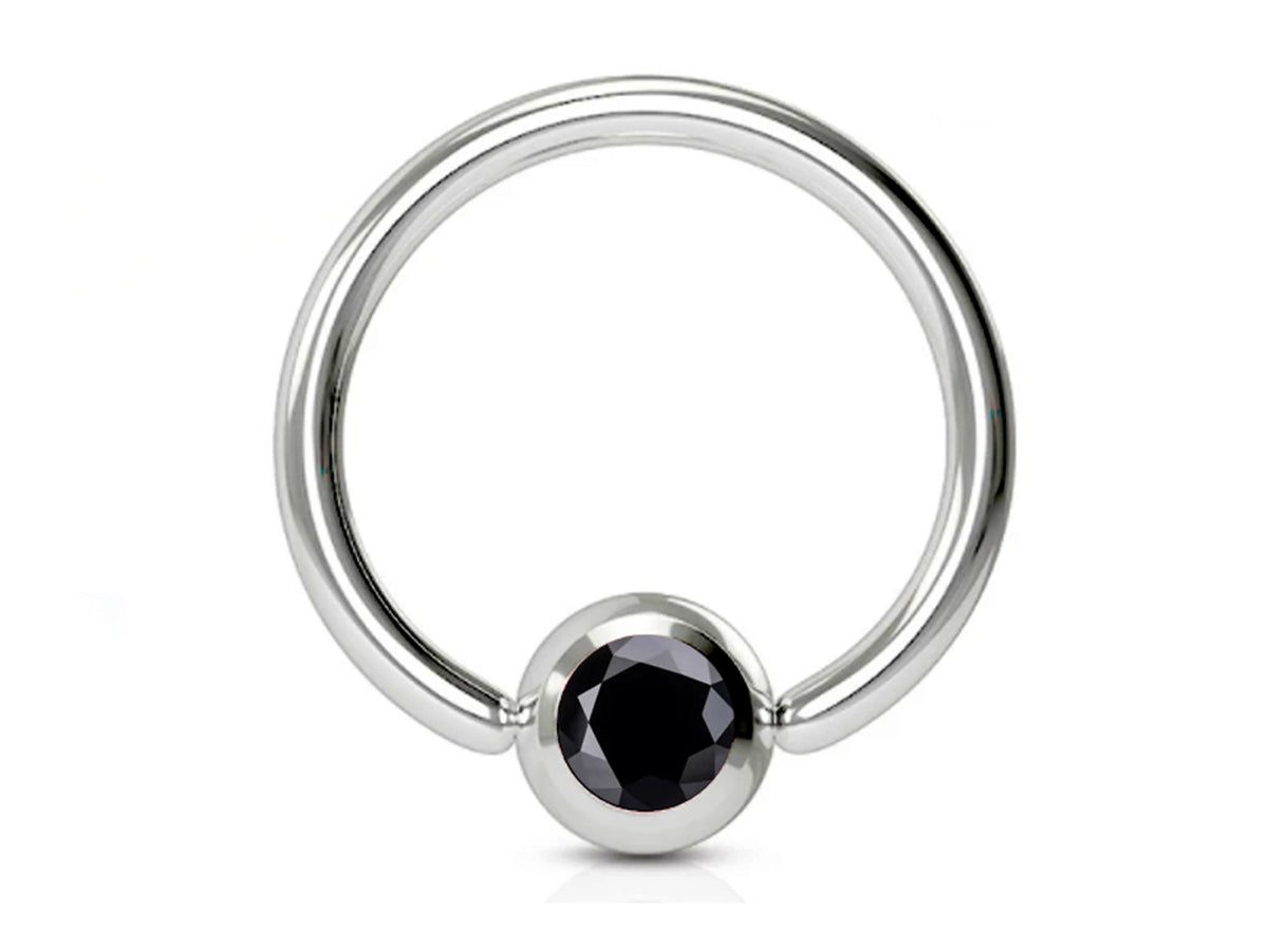Titanium Nose Ring: Captive Bead Hoop - Septum, Lip, Eyebrow Piercing