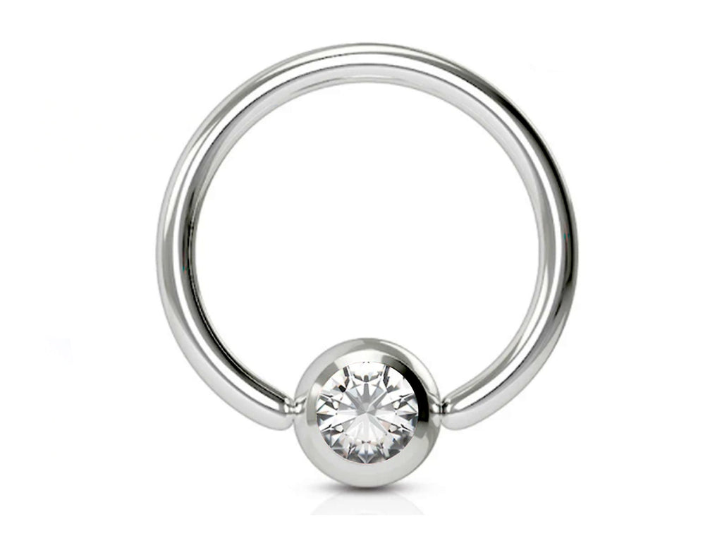 Titanium Nose Ring: Captive Bead Hoop - Septum, Lip, Eyebrow Piercing