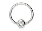 Titanium Nose Ring: Captive Bead Hoop - Septum, Lip, Eyebrow Piercing