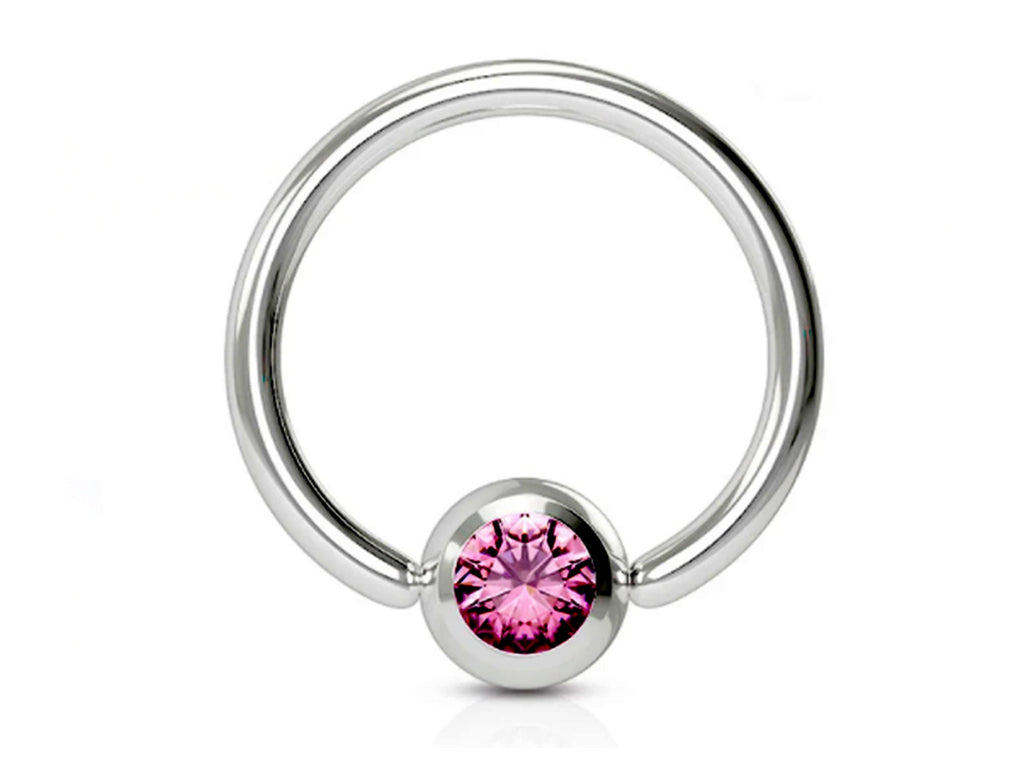Titanium Nose Ring: Captive Bead Hoop - Septum, Lip, Eyebrow Piercing