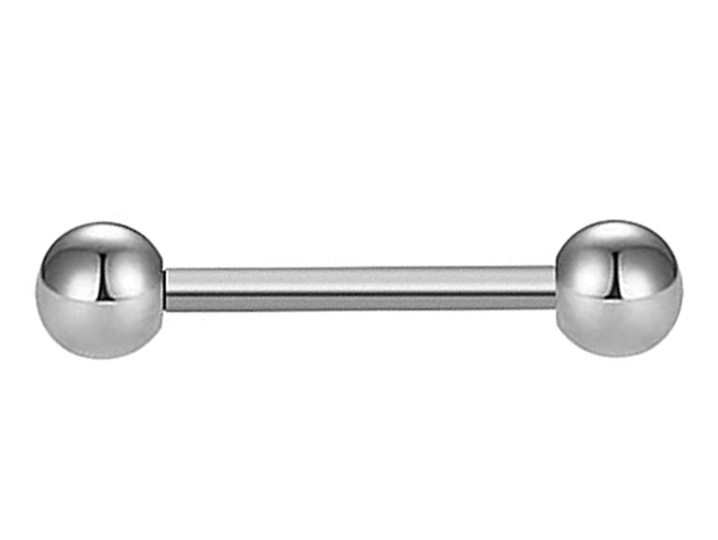 Surgical Steel Nipple Barbell: 16G/14G Straight Piercing Jewelry