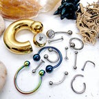 Titanium Crystal Piercing Balls: Lip Labret, Barbell Attachment - 3pcs