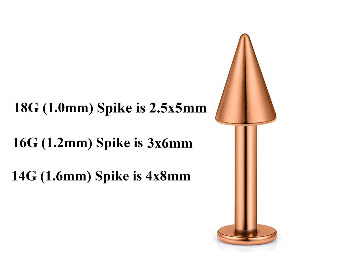Rose Gold Labret Stud: Surgical Steel Lip & Chin Piercing
