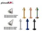 Spike Labret Stud: Surgical Steel Lip Piercing Jewelry (18g, 16g, 14g)