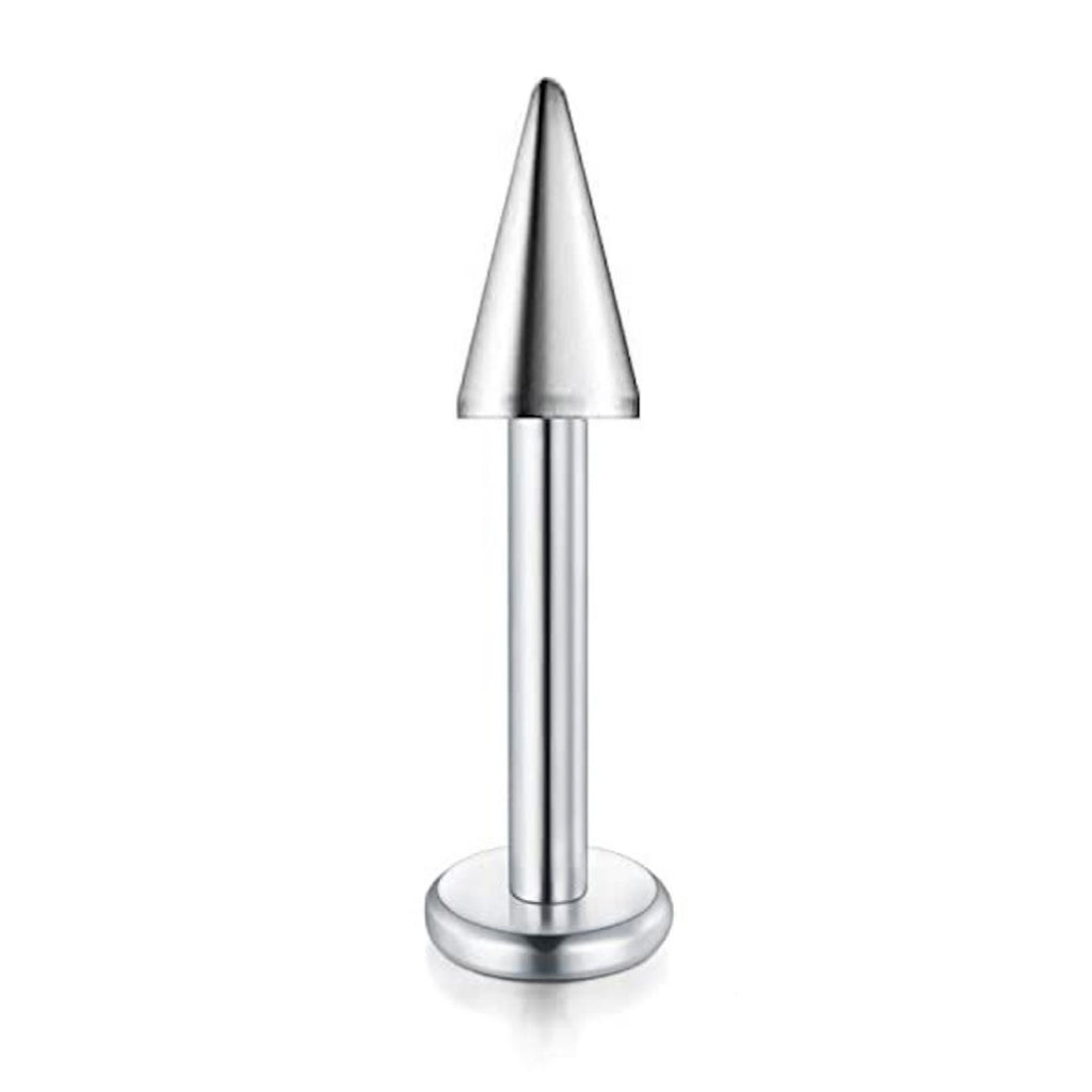 Titanium Labret Stud: Custom Lip Piercing, 16g/14g, Spike/Ball