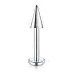 Titanium Labret Stud: Custom Lip Piercing, 16g/14g, Spike/Ball