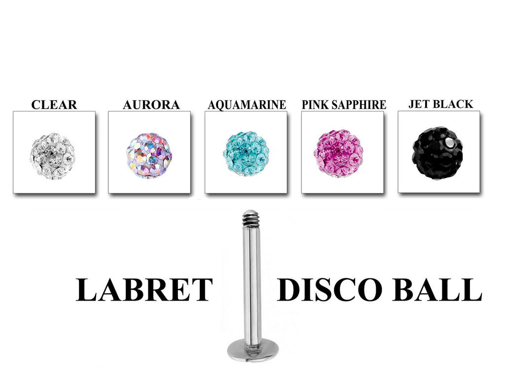 Titanium Labret Stud: Custom Lip Piercing, 16g/14g, Spike/Ball