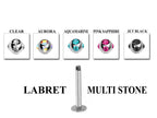 Titanium Labret Stud: Custom Lip Piercing, 16g/14g, Spike/Ball