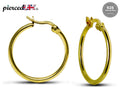 Sterling Silver Hoop Earrings: Latch Back, 14mm-20mm