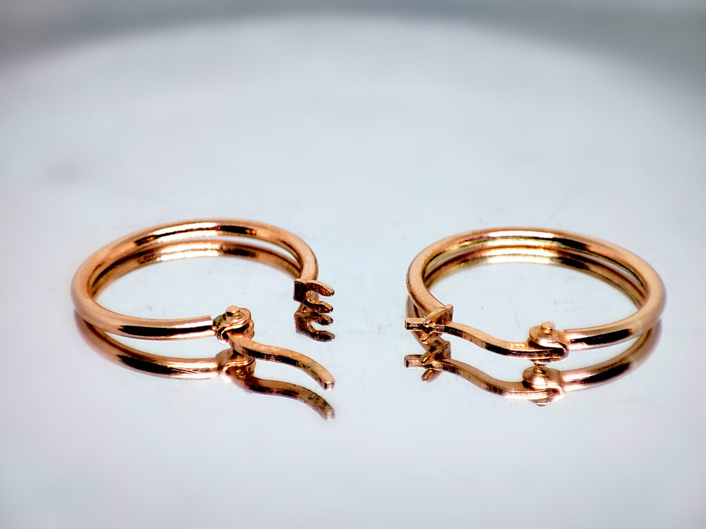 Sterling Silver Hoop Earrings: Latch Back, 14mm-20mm