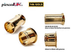 14K Gold Single Flare Plug: Ear Tunnel Body Piercing (4mm-14mm)