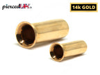 14K Gold Single Flare Plug: Ear Tunnel Body Piercing (4mm-14mm)