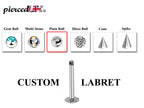 Custom Surgical Steel Labret Lip Piercing: 16g/14g, Spike, Gem, Ball
