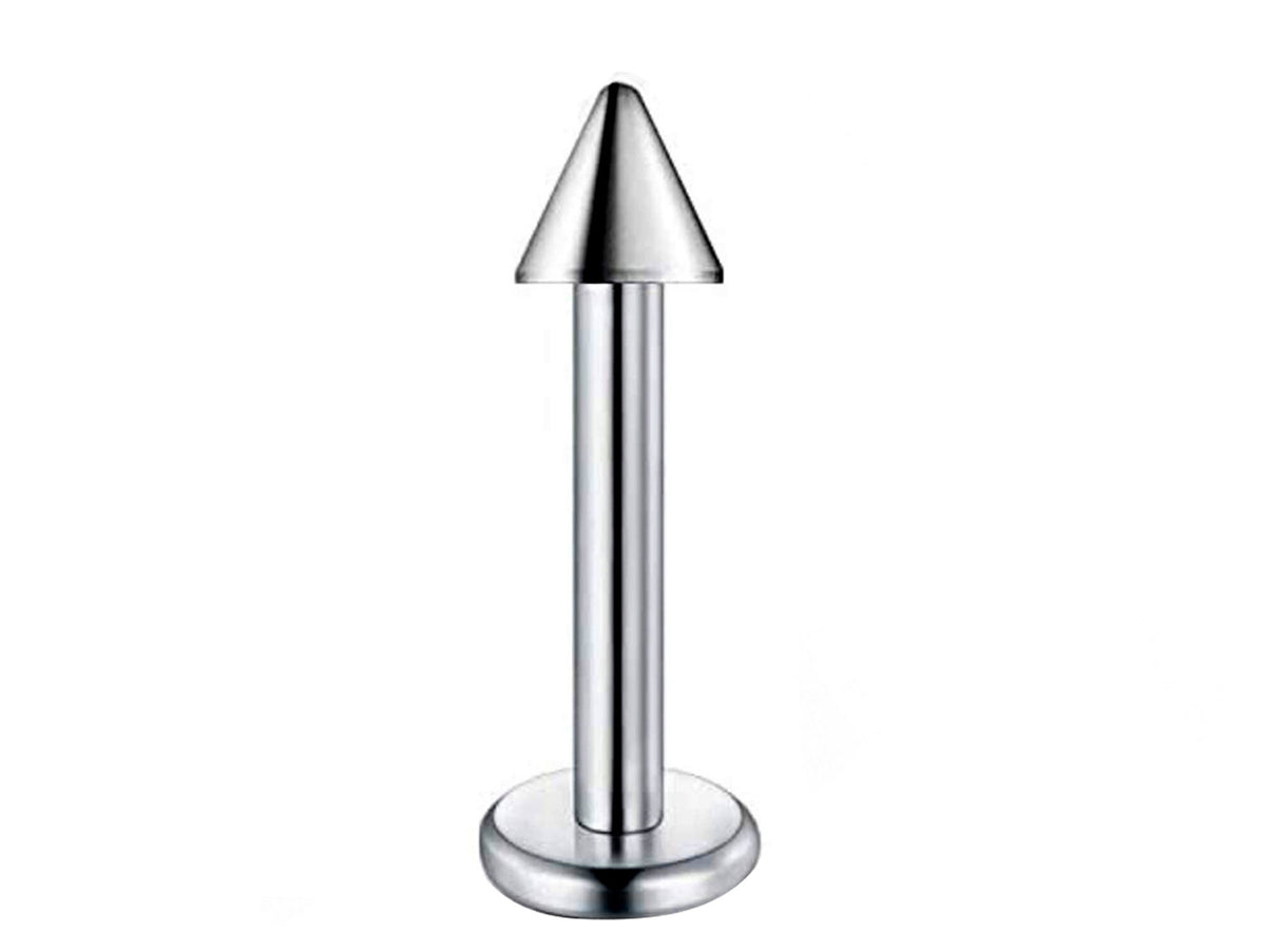 Custom Surgical Steel Labret Lip Piercing: 16g/14g, Spike, Gem, Ball