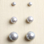 Freshwater Pearl Stud Earrings: White, Peach, Grey - Surgical Steel