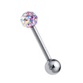 Titanium Barbell Piercing with Single Disco Ball (16g, 14g)
