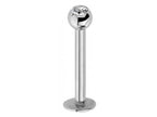 Titanium Labret Lip Stud: Crystal Gem Piercing (18g, 16g, 14g)