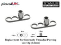 Titanium Dermal Anchor Replacement: 14g Base Plate (2 Pieces)
