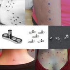 Titanium Dermal Anchor Replacement: 14g Base Plate (2 Pieces)