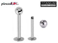 Titanium Flatback Labret Stud: Lip, Chin, Ear Piercing Jewelry (18g, 16g, 14g)