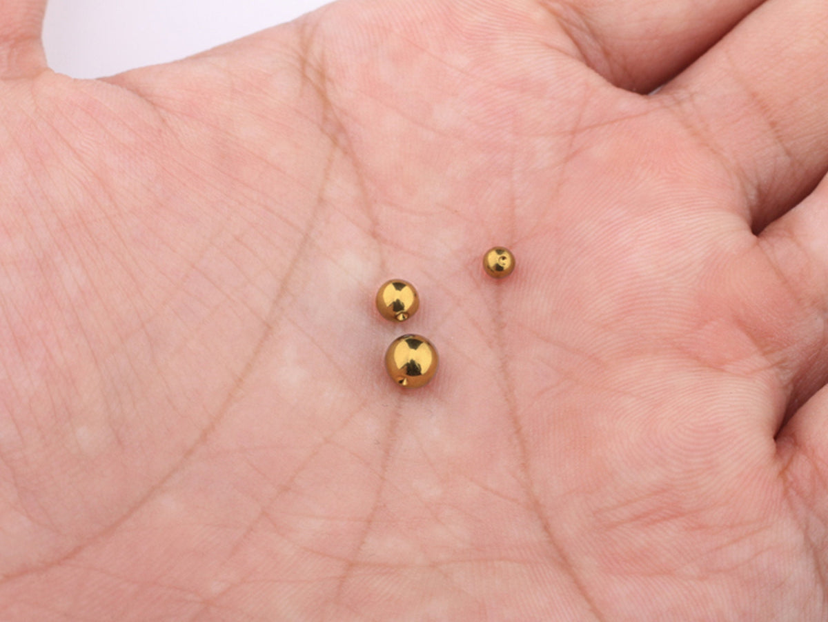 14K Gold Piercing Ball: Replacement Attachment for Captive Bead Ring