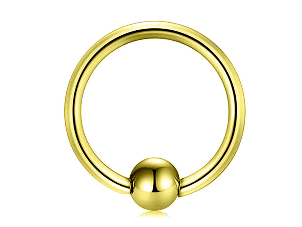 Titanium Captive Bead Ring: Ball Closure Piercing - 18g, 16g, 14g