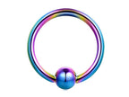 Titanium Captive Bead Ring: Ball Closure Piercing - 18g, 16g, 14g