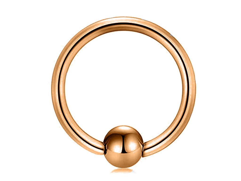 Titanium Captive Bead Ring: Ball Closure Piercing - 18g, 16g, 14g