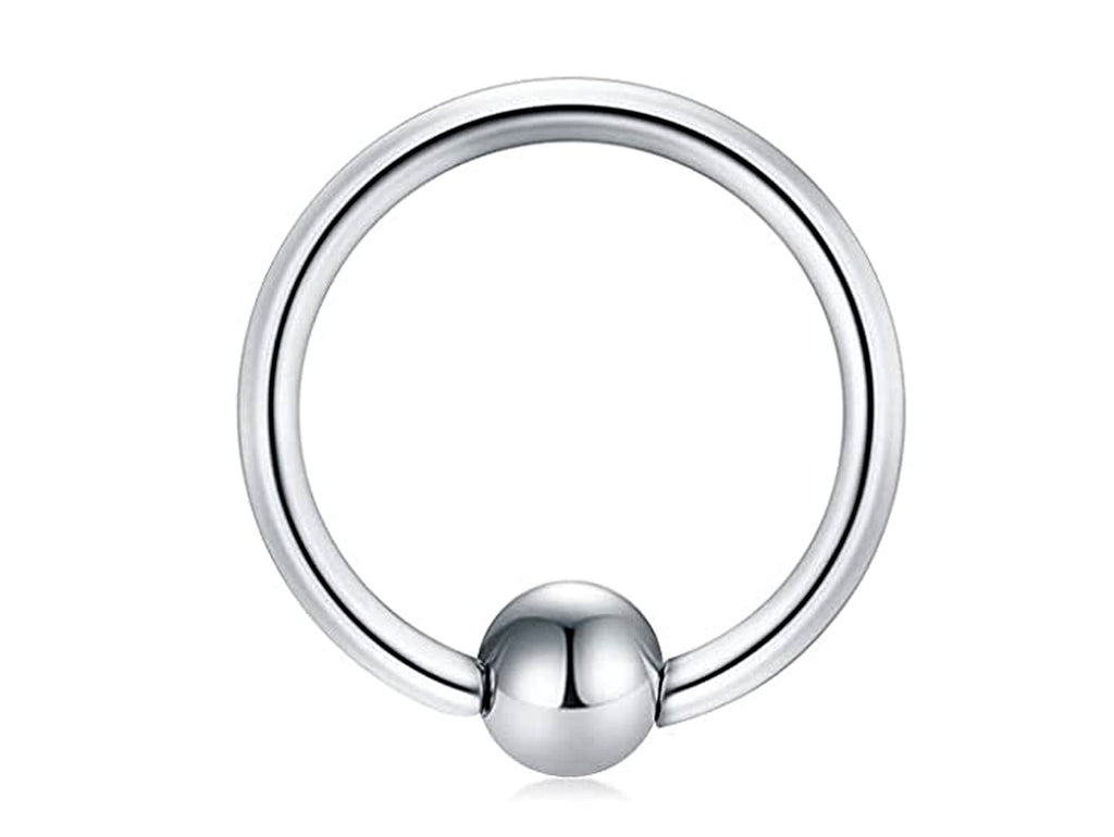 Titanium Captive Bead Ring: Ball Closure Piercing - 18g, 16g, 14g