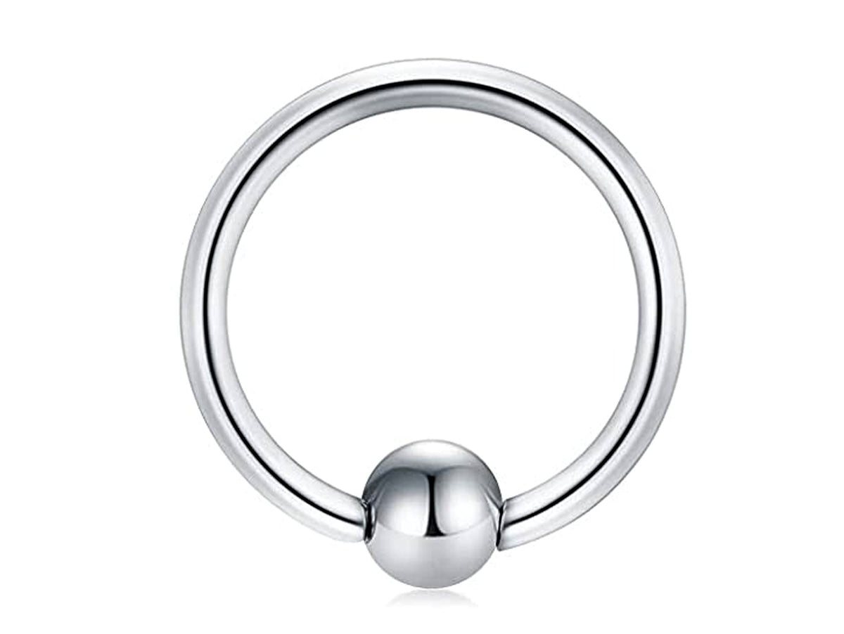 Titanium Captive Bead Ring: Ball Closure Piercing - 18g, 16g, 14g