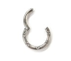 Titanium Clicker Nose Hinged Ring with CZ Crystals - 14G Hoops Piercing Also for Daith, Helix, Cartilage and Lip Piercing