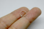 Nose Ring, Nose End Hoop Ring– Silver Nostril Stud Ring with Solitaire Clear CZ Crystal – 23g (0.6mm)  – Silver Nose Piercing