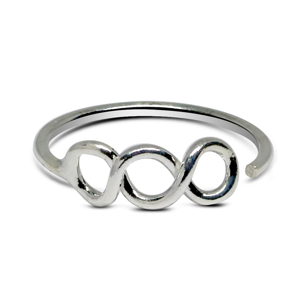 Nose Ring Hoop, Nose Piercing– Silver Nostril Stud Ring Filigree – 23g (0.6mm)  – Silver Nose Piercing