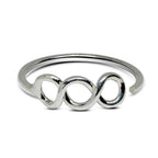 Nose Ring Hoop, Nose Piercing– Silver Nostril Stud Ring Filigree – 23g (0.6mm)  – Silver Nose Piercing