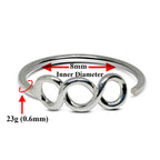 Nose Ring Hoop, Nose Piercing– Silver Nostril Stud Ring Filigree – 23g (0.6mm)  – Silver Nose Piercing