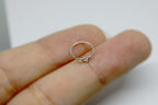 Nose Ring Hoop, Nose Piercing– Silver Nostril Stud Ring Filigree – 23g (0.6mm)  – Silver Nose Piercing