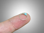 Silver Nose Ring, Nose ball hoops, Nostril Piercing - 28G size 9mm - Body Jewellery Nose Ring