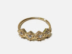 Gold Plated Nose Hoop Ring, Silver Nose Studs with Crystal Sets - 28G Bendable Nostril Piercing, Nose Piercing size 8mm