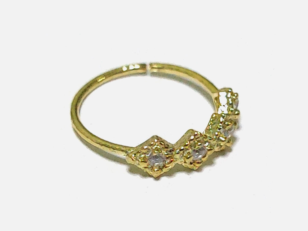 Gold Plated Nose Hoop Ring, Silver Nose Studs with Crystal Sets - 28G Bendable Nostril Piercing, Nose Piercing size 8mm