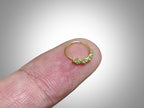 Gold Plated Nose Hoop Ring, Silver Nose Studs with Crystal Sets - 28G Bendable Nostril Piercing, Nose Piercing size 8mm