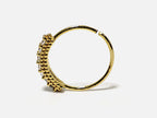Gold Plated 28G Silver Nostril Ring with Crystal Sets - Bendable Nostril Piercing, Nose Piercing size 8mm