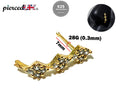 Gold Plated Silver Nose Studs Dangle Design with Crystal Sets - 28G Nostril Piercing, Nose Piercing shaft length 7mm