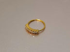 Gold Plated 28G Silver Nostril Ring with Crystal Sets - Bendable Nostril Piercing, Nose Piercing size 8mm