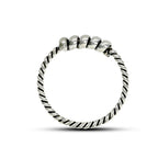Tribal Nose Ring, Nostril Hoops – Twisted Nose Earring Hinged Rings – 22g (0.7mm)  – Silver Nose Piercing