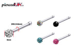 Nose Pin, Nose Stud Bone - 20g Nose Piercing Disco ball Crystal - Bling Bling - Perfect for Nostril Jewelry, Nostril Piercing Stud