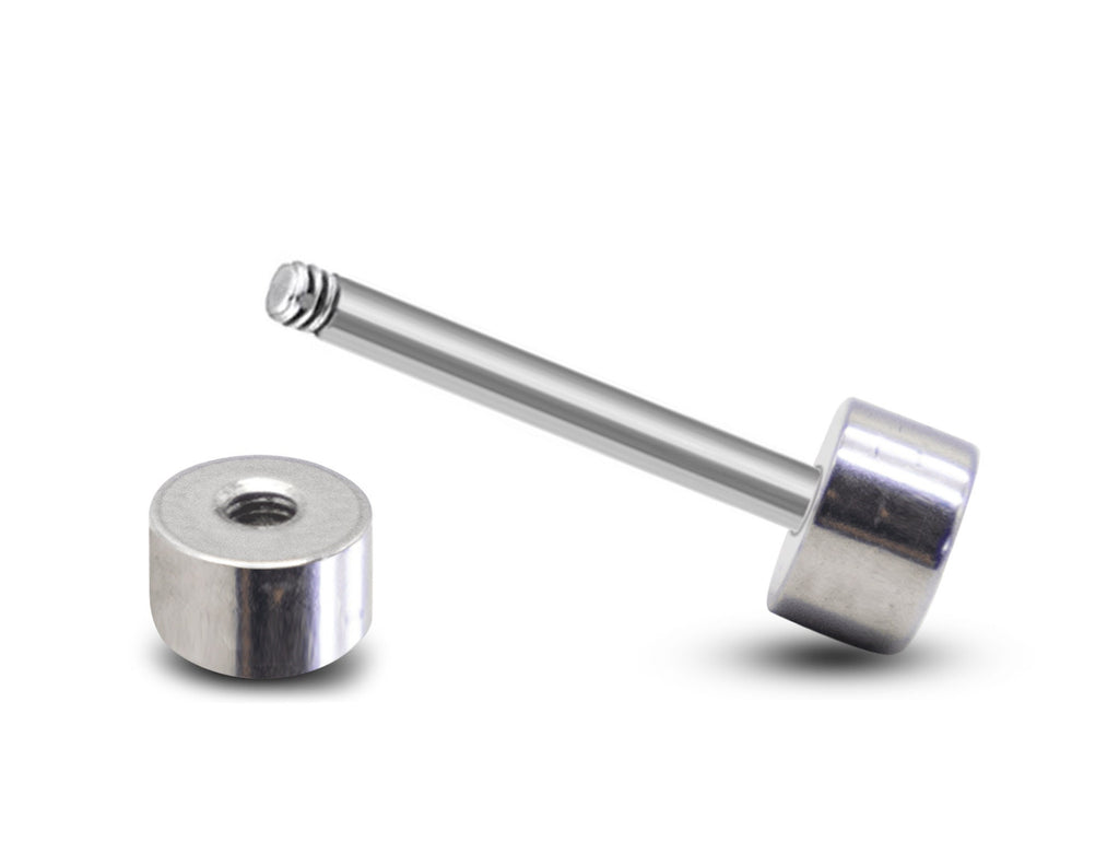 Barrel Barbell Piercing - Barbell Stud or Curved Barbell – 16g (1.2mm) – Barbell Earrings, Tongue, Nipple Piercing, Ear, Tragus, Helix