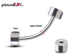 Barrel Barbell Piercing - Barbell Stud or Curved Barbell – 16g (1.2mm) – Barbell Earrings, Tongue, Nipple Piercing, Ear, Tragus, Helix